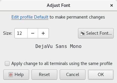 Picture of Adjust Font dialog.